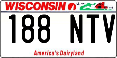 WI license plate 188NTV