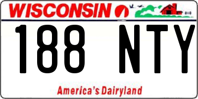 WI license plate 188NTY