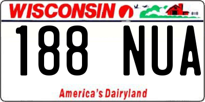 WI license plate 188NUA