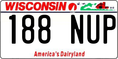 WI license plate 188NUP