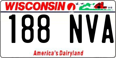 WI license plate 188NVA