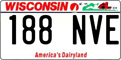 WI license plate 188NVE