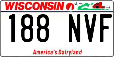 WI license plate 188NVF