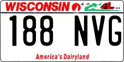 WI license plate 188NVG
