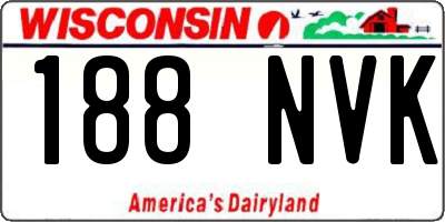 WI license plate 188NVK