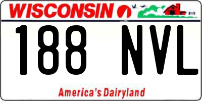 WI license plate 188NVL