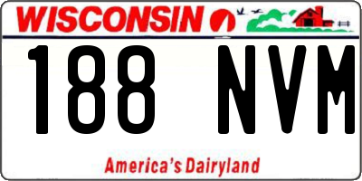 WI license plate 188NVM