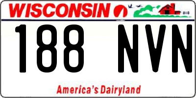 WI license plate 188NVN
