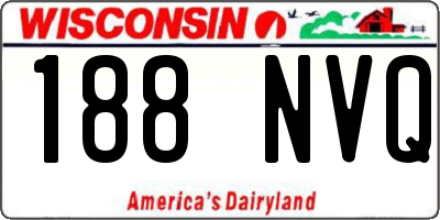 WI license plate 188NVQ