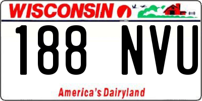 WI license plate 188NVU