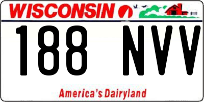 WI license plate 188NVV