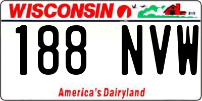 WI license plate 188NVW
