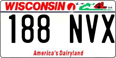 WI license plate 188NVX