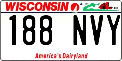 WI license plate 188NVY