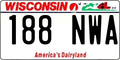 WI license plate 188NWA