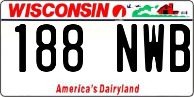 WI license plate 188NWB
