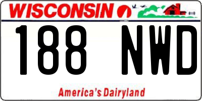 WI license plate 188NWD
