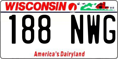 WI license plate 188NWG