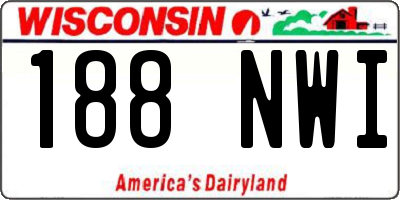 WI license plate 188NWI