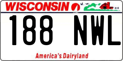 WI license plate 188NWL