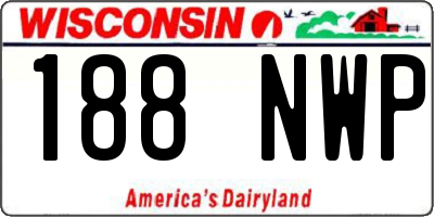 WI license plate 188NWP