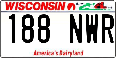 WI license plate 188NWR