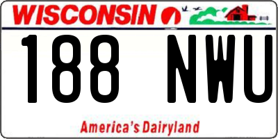 WI license plate 188NWU