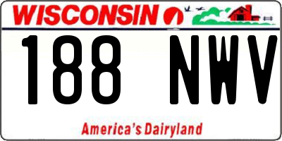 WI license plate 188NWV