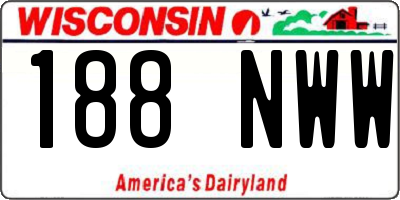 WI license plate 188NWW