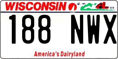 WI license plate 188NWX