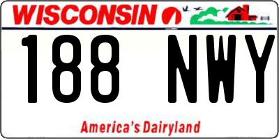 WI license plate 188NWY