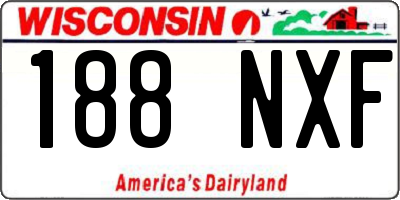 WI license plate 188NXF