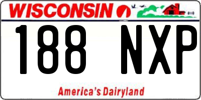 WI license plate 188NXP
