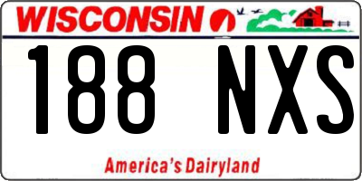 WI license plate 188NXS