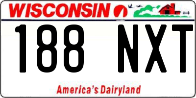 WI license plate 188NXT