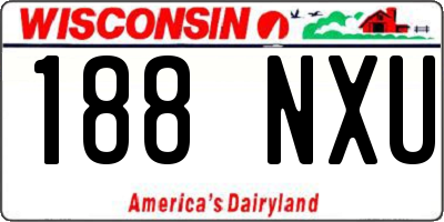 WI license plate 188NXU