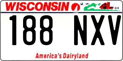 WI license plate 188NXV