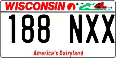 WI license plate 188NXX