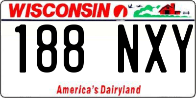 WI license plate 188NXY