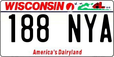WI license plate 188NYA