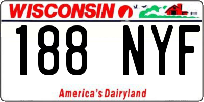 WI license plate 188NYF