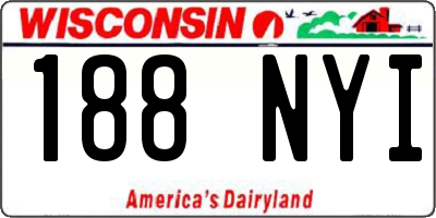WI license plate 188NYI