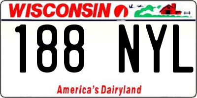 WI license plate 188NYL