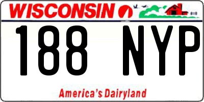 WI license plate 188NYP