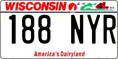 WI license plate 188NYR