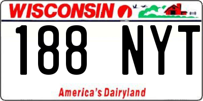 WI license plate 188NYT