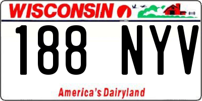 WI license plate 188NYV