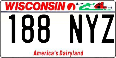 WI license plate 188NYZ
