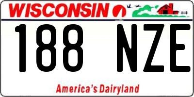 WI license plate 188NZE