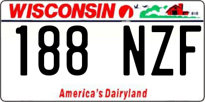 WI license plate 188NZF